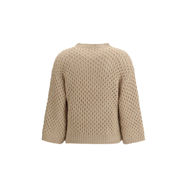 Fabiana Filippi Beige Wool Oves Aries Sweatshirt
