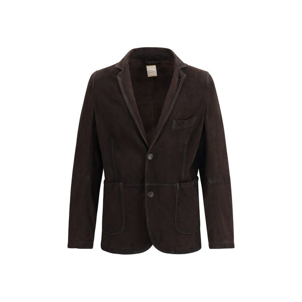 D'amico Brown Lamb Ovis Aries Aries Leather Jacket