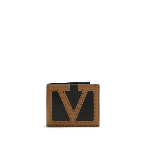 Valentino Garavani Black Calf Leather Bos Taurus Wallet