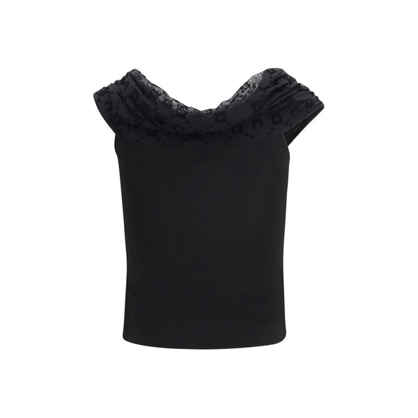 Marine Serre Black Viscose Shirt