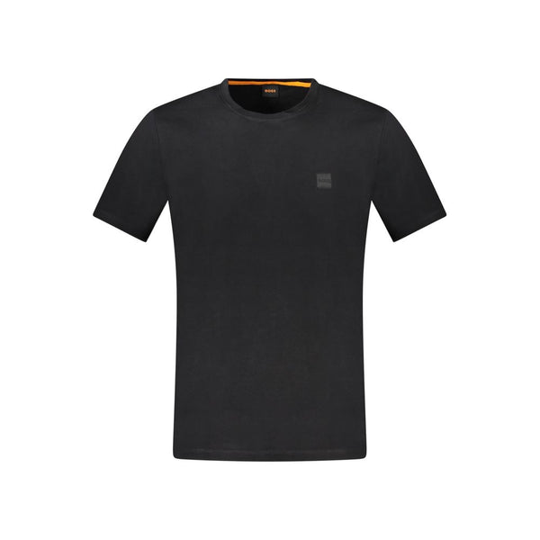 Hugo Boss Black Cotton Men T-Shirt