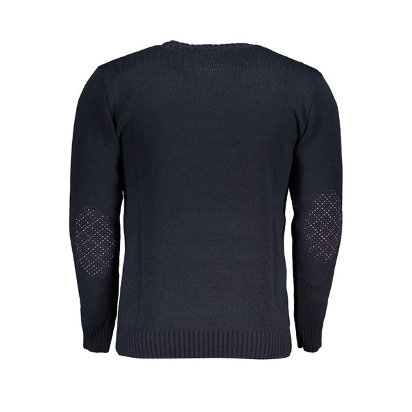 U.S. Grand Polo Blue Acrylic Men's Sweater