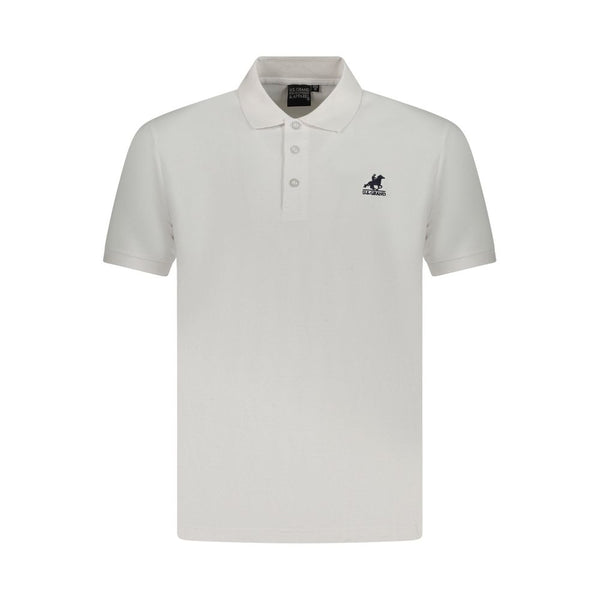 U.S. Grand Polo White Cotton Men Polo Shirt