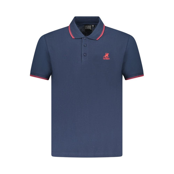 U.S. Grand Polo Blue Cotton Mens Polo Shirt