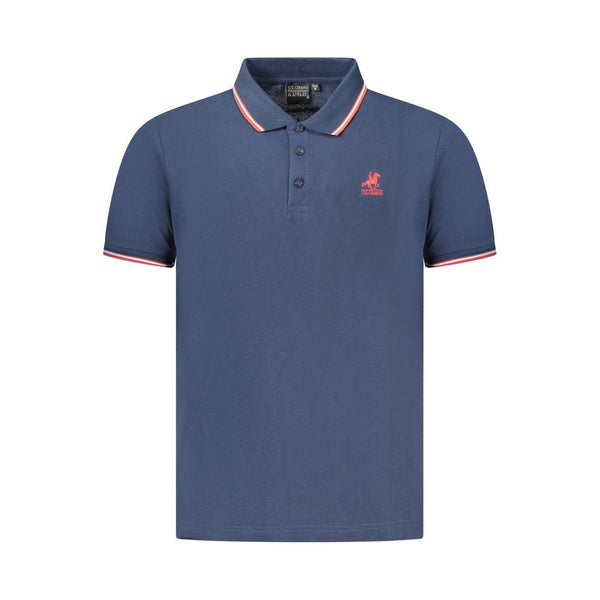 U.S. Grand Polo Blue Cotton Men Polo