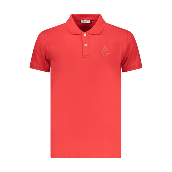 Iceberg Rosso Cotton Mens Polo Shirt