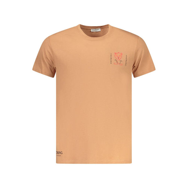 Iceberg Marrone Cotton Men T-Shirt