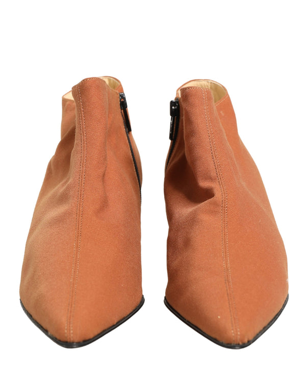 Dolce & Gabbana Brown Suede Ankle Boots Shoes