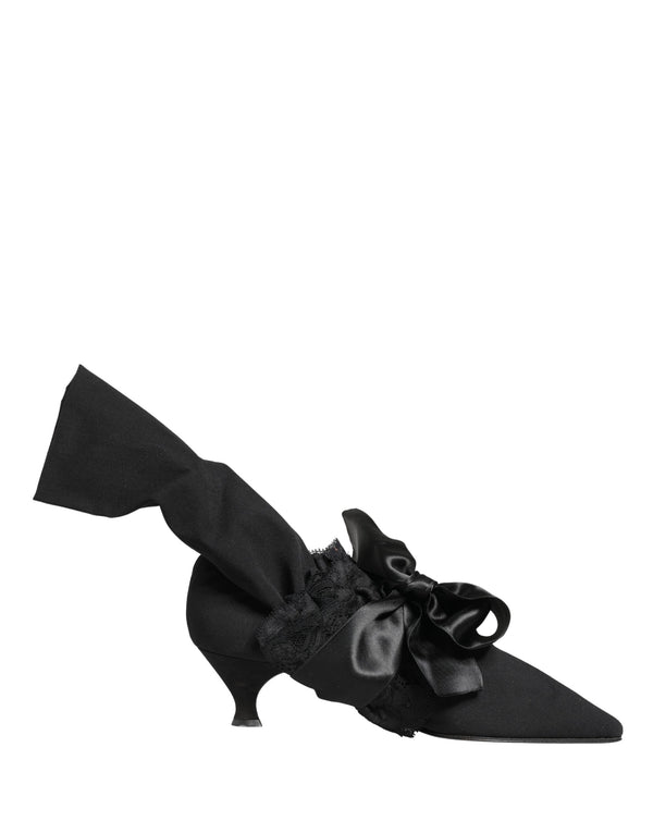 Dolce & Gabbana Black Suede Mid Calf Boots Shoes