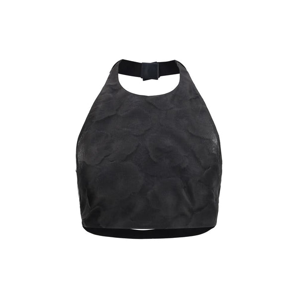 Max Mara Black Silk Pattern Shirt