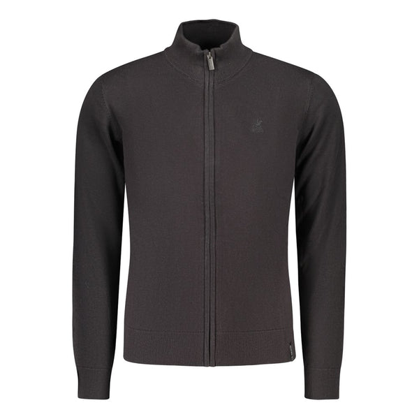 U.S. Grand Polo Black Cotton Men's Cardigan