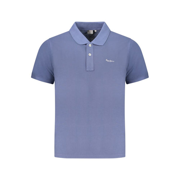 Pepe Jeans Blue Organic Cotton Men Polo