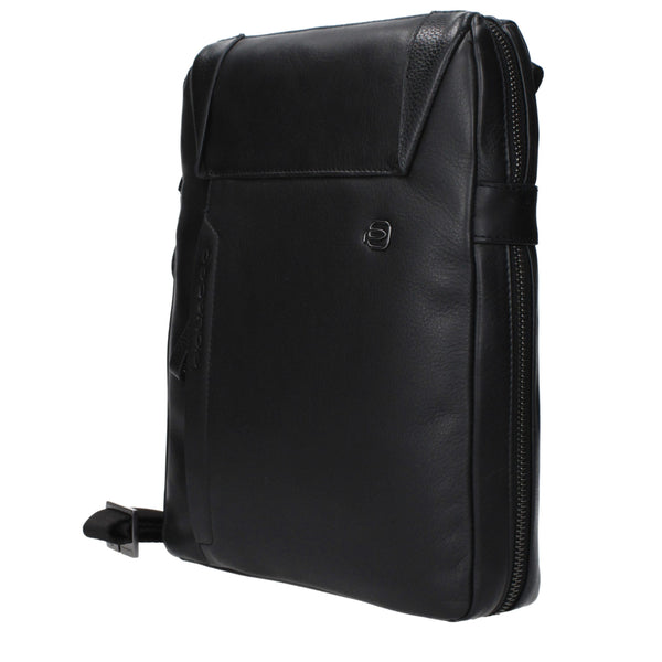 Piquadro Black Leather Crossbody Bag