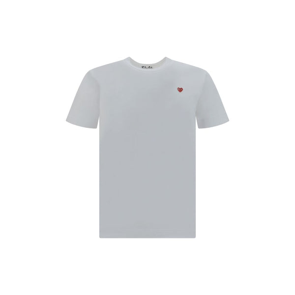 Comme Des Garçons Play White Cotton T-Shirt