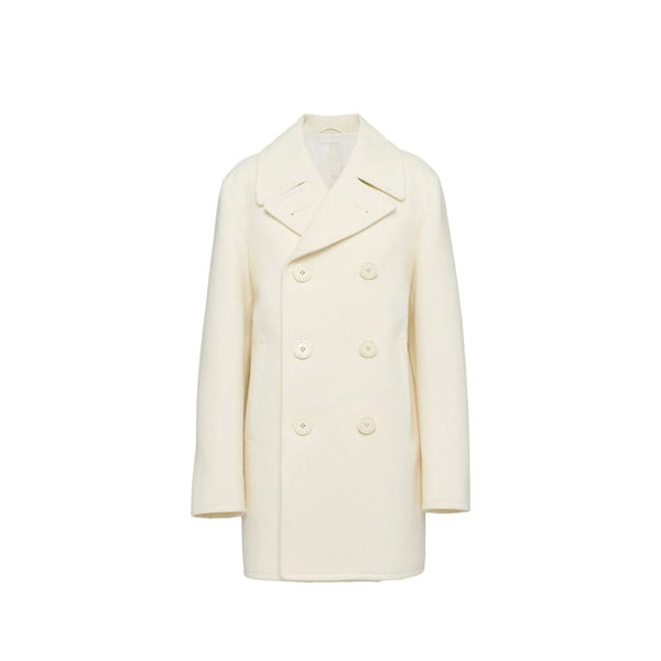 Prada White Wool Coat