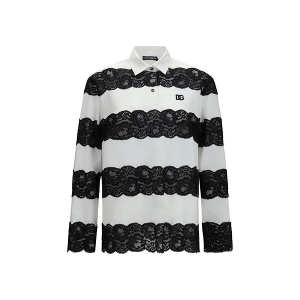 Dolce & Gabbana White Cotton Polo Shirt