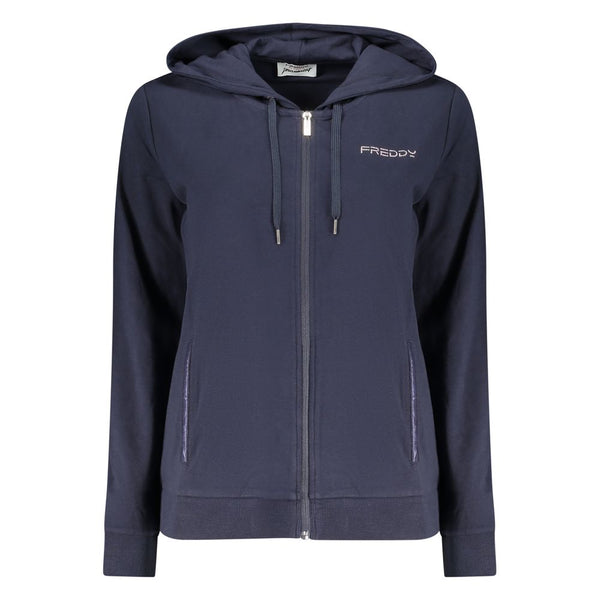 Freddy Blue Cotton Womens Hoodie
