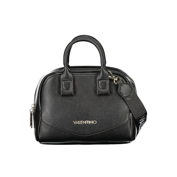 Mario Valentino Black Synthetic Leather Women's Bag with Shoulder Strap