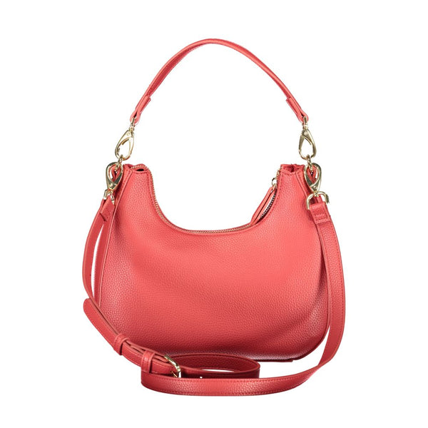 Mario Valentino Rosso Polyurethane Women's Bag with Removable Shoulder Strap