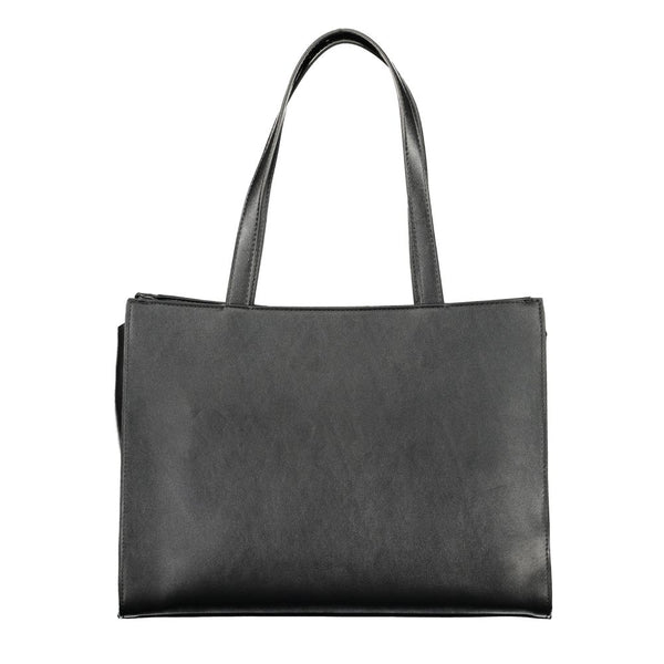 Mario Valentino Nero Polyurethane Women's Bag With Multiple Compartments