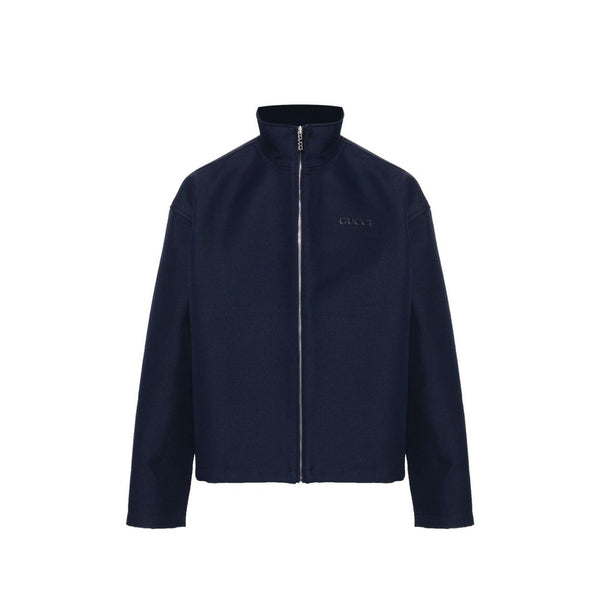 Gucci Blue Marabou Full-Length Jacket