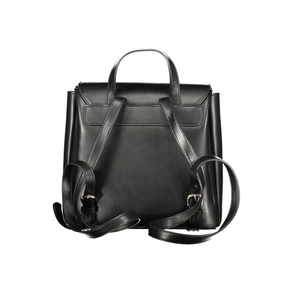 Mario Valentino Black Polyurethane Women's Backpack