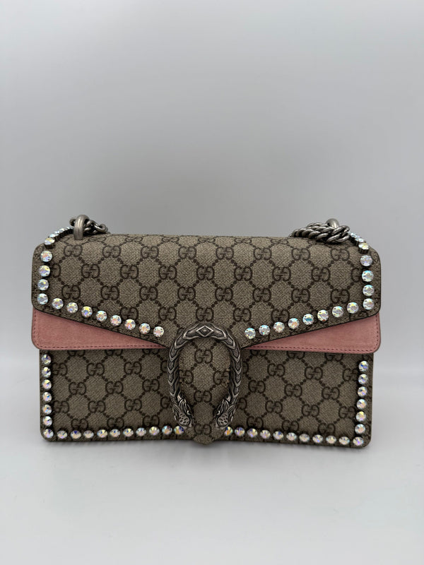 Gucci GUCCI DIONYSUS GG Supreme with Diamantes Handbag
