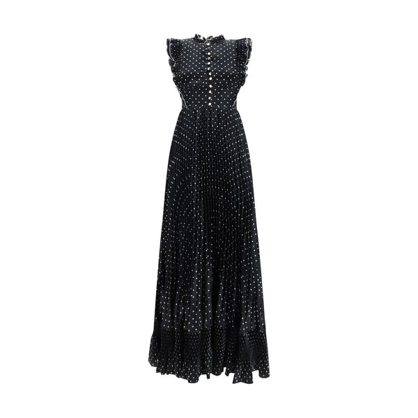 Self-Portrait Black Polyester Casual Dress