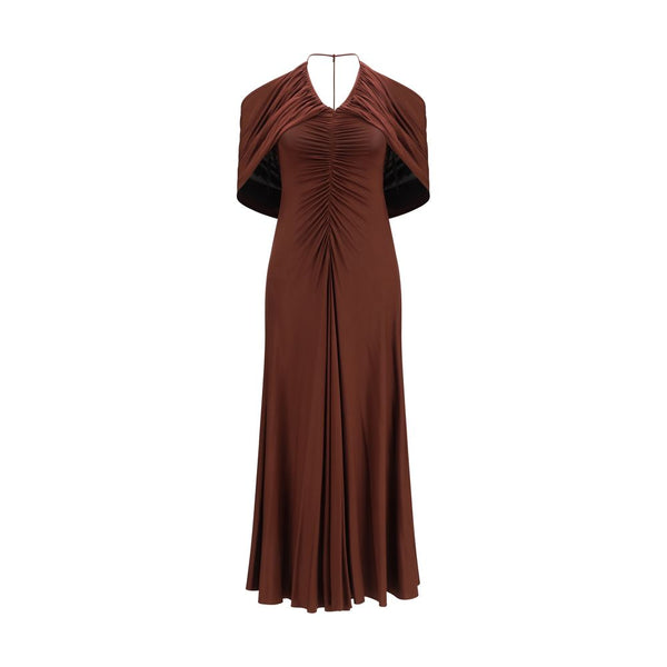 Self-Portrait Brown Viscose Casual Dress
