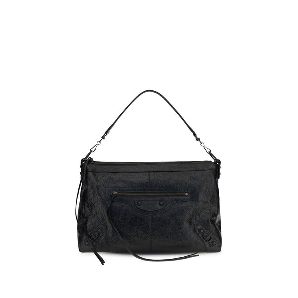 Balenciaga Black Lamb Ovis Aries Aries Shoulder Bag