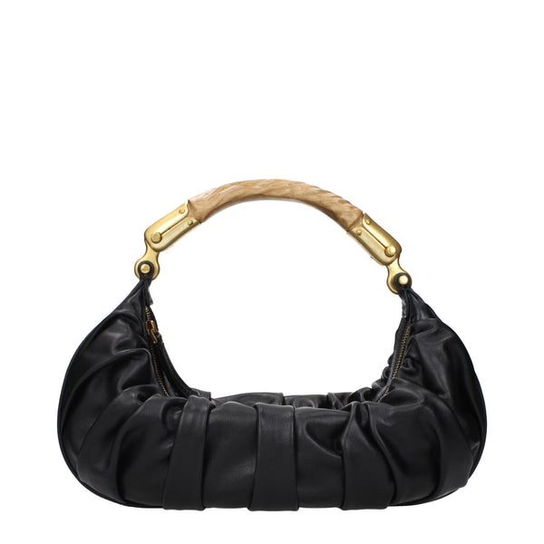 Balmain Black Leather Handbag