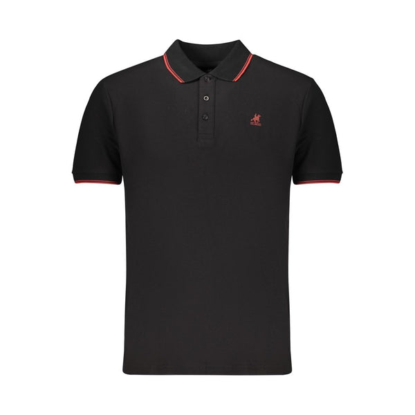 U.S. Grand Polo Black Cotton Men Polo