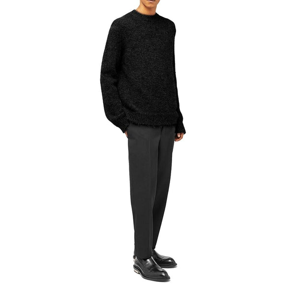 Jil Sander Black Alpaca Leather Sweatshirt