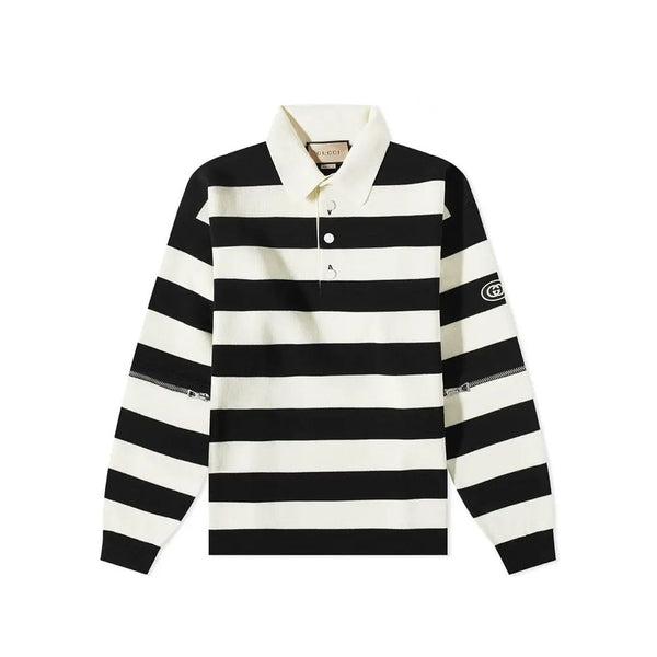 Gucci White Cotton Polo Shirt