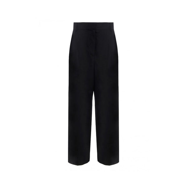 Salvatore Ferragamo Black Silk Casual Pants