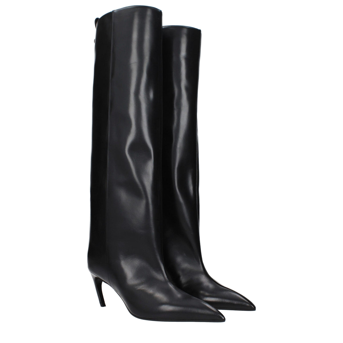 The Attico Black Leather High Heel Boots – THE GRAY CRAB