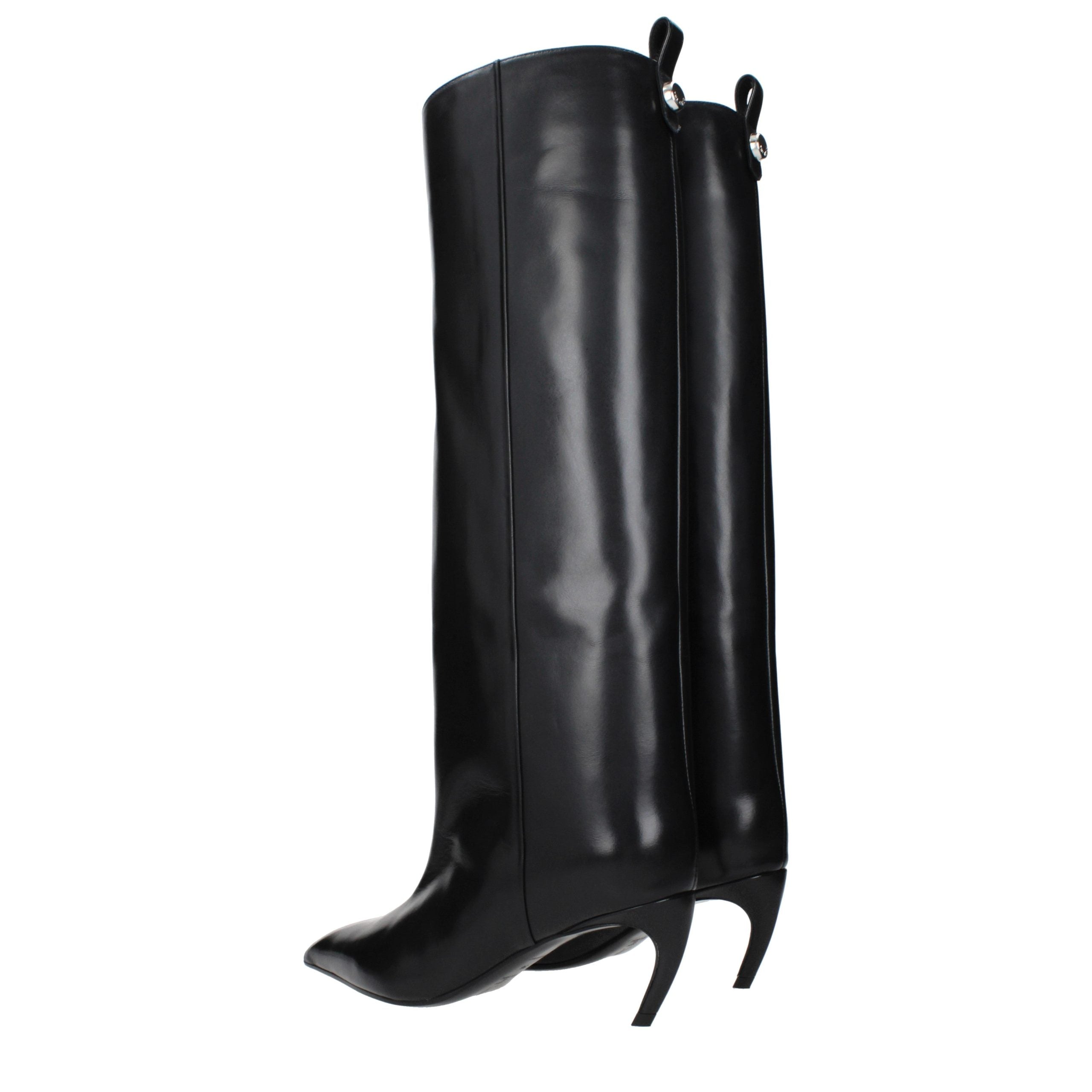 The Attico Black Leather High Heel Boots – THE GRAY CRAB