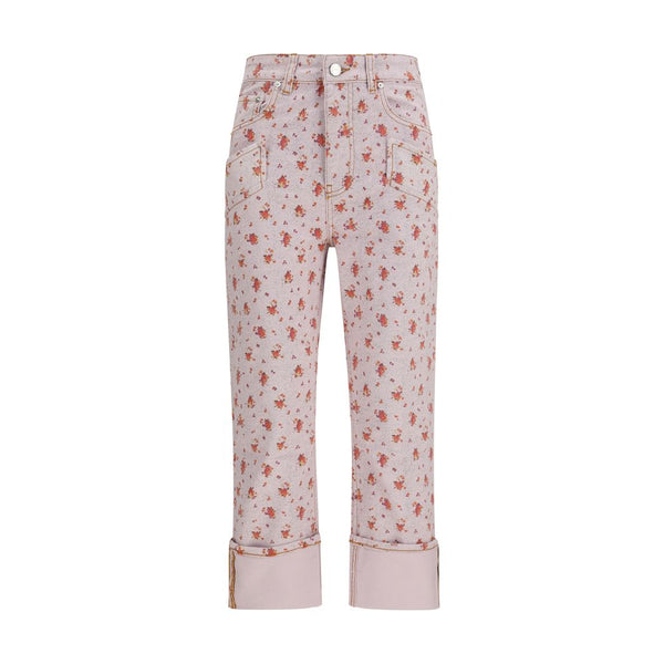 Ganni Multicolor Cotton Cropped Pants