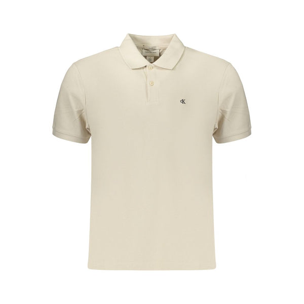 Calvin Klein Beige Cotton Mens Polo Shirt