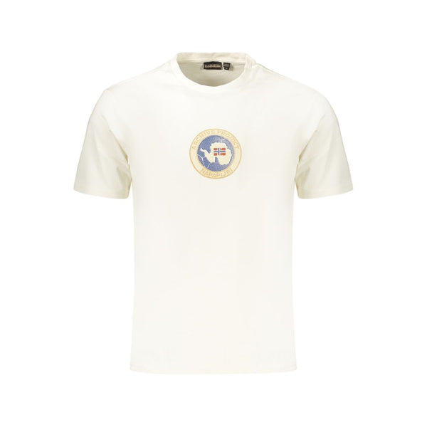 Napapijri White Cotton Men's T-Shirt