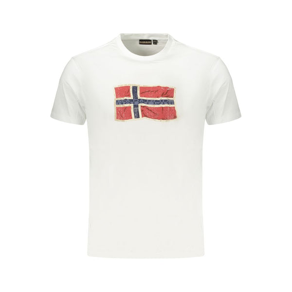 Napapijri White Cotton Men's T-Shirt