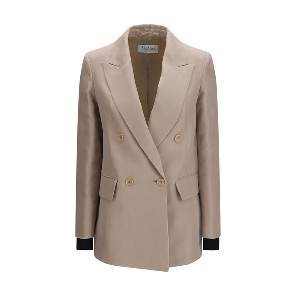 Max Mara Beige Silk Blazer
