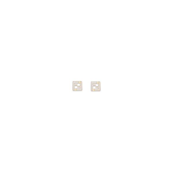 Fendi White Brass Earrings