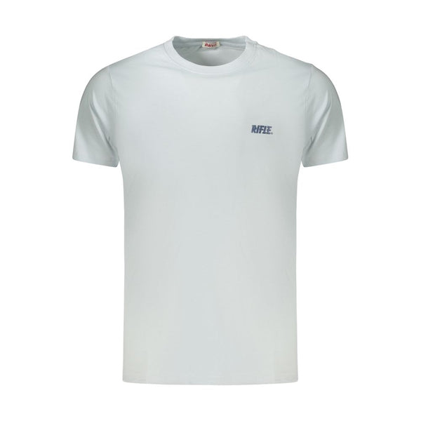 Rifle Light Blue Cotton Men's T-Shirt