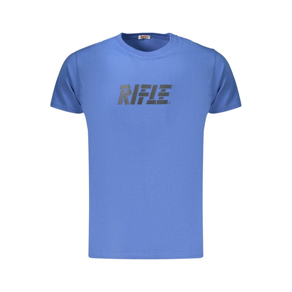 Rifle Blue Cotton Mens T-Shirt