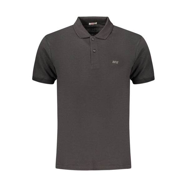 Rifle Black Cotton Men's Polo Shirt