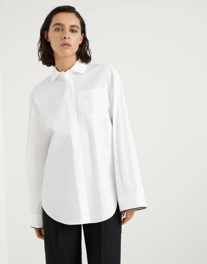 Brunello Cucinelli White Cotton Shirt