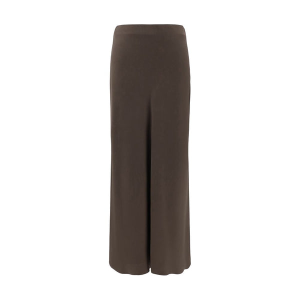Brunello Cucinelli Brown Acetate Midi Skirt