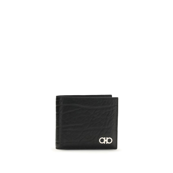 Ferragamo Black Lamb Ovis Aries Aries Wallet