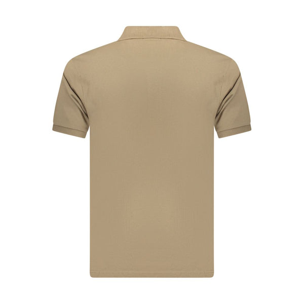 Coveri Moving Brown Cotton Men's Polo Shirt